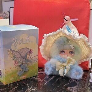 LOKIKI Bear Plush Blue Cream Animation Collectible Stuffed Animal Boxed